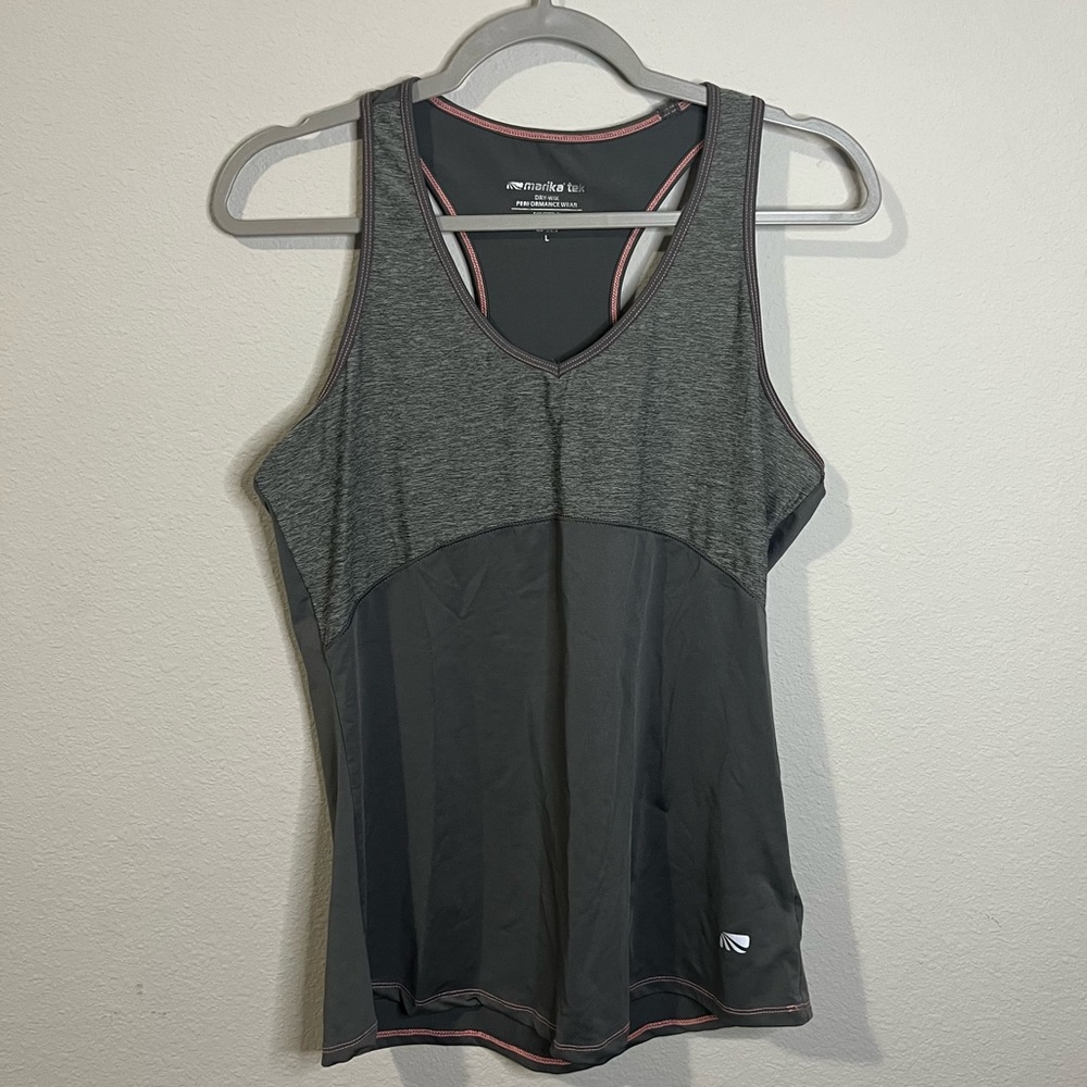 Grey Marika Tek dry performance wear tank top size large